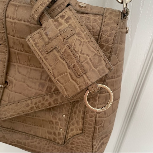 Tory Burch 797 Medium Crocodile-Embossed Satchel - Picture 8 of 14